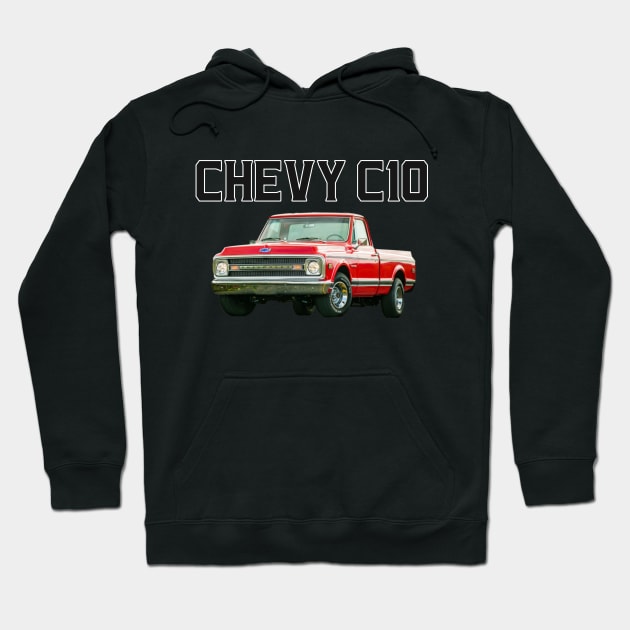 CHEVY C10 PICKUP T-SHIRT Hoodie by Cult Classics